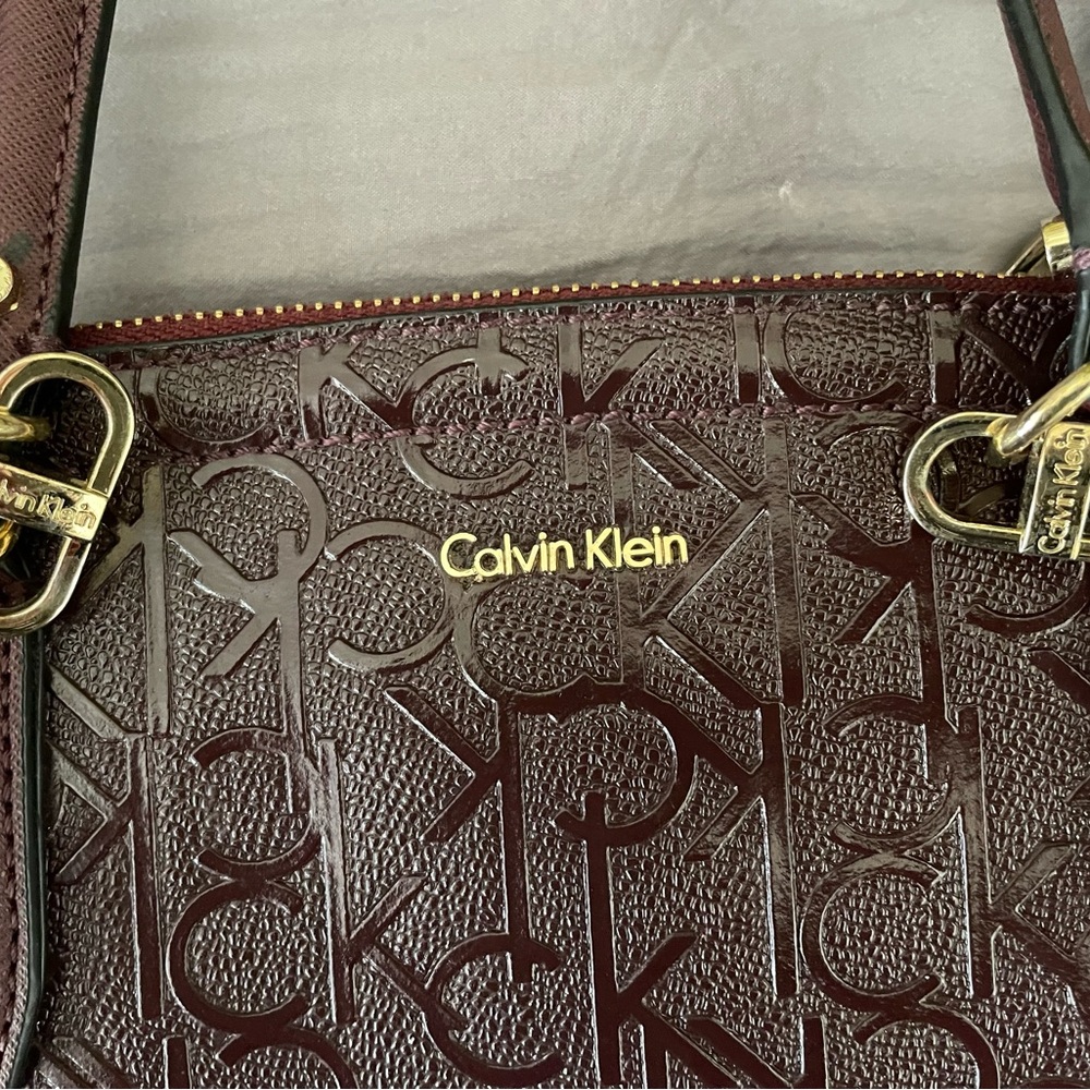 Calvin Klein Burgundy Handbag